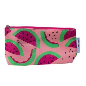 Clinique Watermelon Travel And Cosmetic Makeup Pouch Bag Donald X